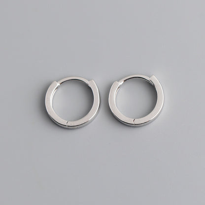 1 Pair Fashion Circle Sterling Silver Handmade Earrings