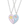 1 Pair Sweet Rainbow Heart Shape Alloy Plating Unisex Pendant Necklace