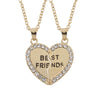 1 Piece Fashion Heart Shape Alloy Inlay Zircon Unisex Pendant Necklace