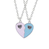 1 Pair Sweet Rainbow Heart Shape Alloy Plating Unisex Pendant Necklace