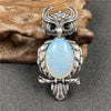 1 Piece Simple Style Owl Gem Plating Natural Stone Necklace