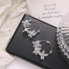 1 Pair Simple Style Flower Alloy Inlay Rhinestones Women's Earrings