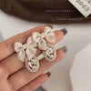 1 Pair Simple Style Heart Shape Flower Alloy Inlay Rhinestones Women'S Earrings