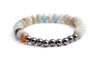 1 Piece Fashion Color Block Alloy Natural Stone Beaded Rhinestones Bracelets