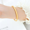 Simple Style Solid Color Titanium Steel Plating 18k Gold Plated Bangle