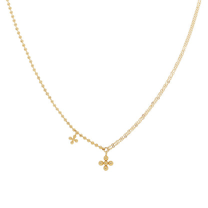 Fashion Cross Titanium Steel Plating Pendant Necklace