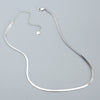 1 Piece Punk Solid Color Sterling Silver Plating Necklace