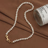 Simple Style Round Pearl Beaded Necklace 1 Piece