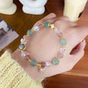 1 Piece Retro Geometric Four Leaf Clover Crystal Women's Bracelets