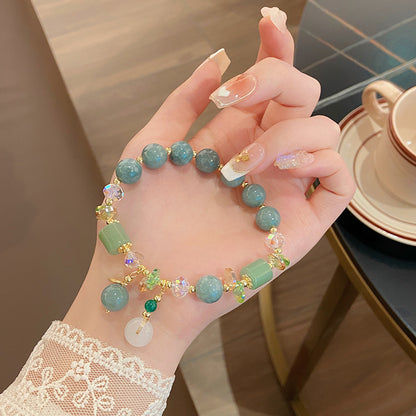 1 Piece Sweet Color Block Jade Beaded Bracelets