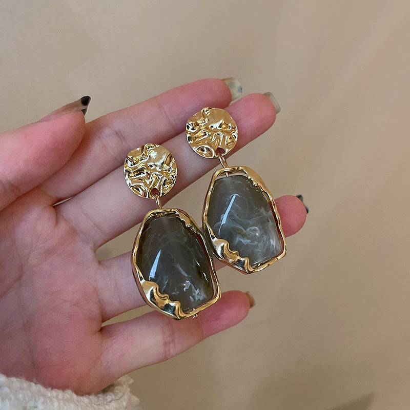 Retro Geometric Resin Irregular Women'S Drop Earrings