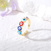 1 Piece Casual Devil's Eye Alloy Enamel Women's Open Ring