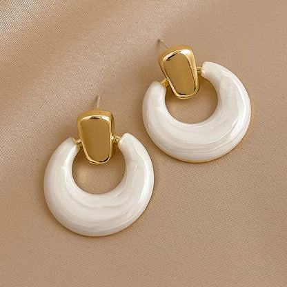 1 Pair Fashion Geometric Alloy Enamel Women's Ear Studs