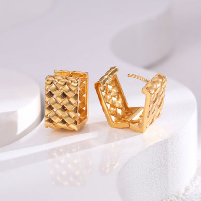 1 Pair Fashion Geometric Copper Plating Earrings