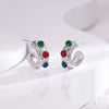 1 Pair Retro Geometric Copper Plating Artificial Gemstones Earrings