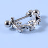 1 Piece Lady Heart Shape Inlay Stainless Steel Zircon Ear Studs