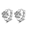 1 Pair Cute Paw Print Copper Plating Zircon Earrings