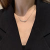 Simple Style Square Flower Bow Knot Alloy Inlay Artificial Pearls Rhinestones Women'S Necklace