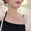 Simple Style Square Flower Bow Knot Alloy Inlay Artificial Pearls Rhinestones Women'S Necklace