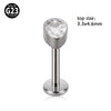 1 Piece Simple Style Water Droplets Stainless Steel Plating Inlay Zircon Ear Studs