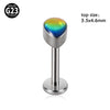 1 Piece Simple Style Water Droplets Stainless Steel Plating Inlay Zircon Ear Studs