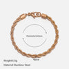 Simple Style Twist Stainless Steel Gold Plated Bracelets