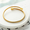 1 Piece Fashion Solid Color Stainless Steel Titanium Steel Plating Bangle