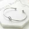 1 Piece Fashion Knot Stainless Steel Titanium Steel Plating Hollow Out Bangle