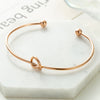 1 Piece Fashion Knot Stainless Steel Titanium Steel Plating Hollow Out Bangle