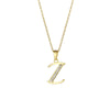 Fashion Letter Stainless Steel Titanium Steel Plating Inlay Zircon 18k Gold Plated Gold Plated Pendant Necklace