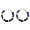 1 Pair Hawaiian Circle Soft Clay Beaded Handmade Gold Plated Women's Earrings