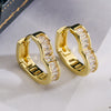 1 Pair Fashion Heart Shape Plating Inlay Copper Zircon 18k Gold Plated Hoop Earrings