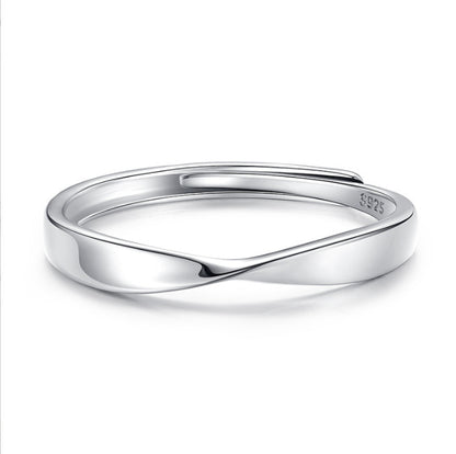 Simple Style Solid Color Sterling Silver Rings