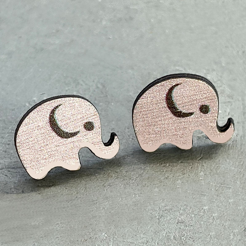 1 Pair Fashion Animal Letter Wood Printing Women's Ear Studs