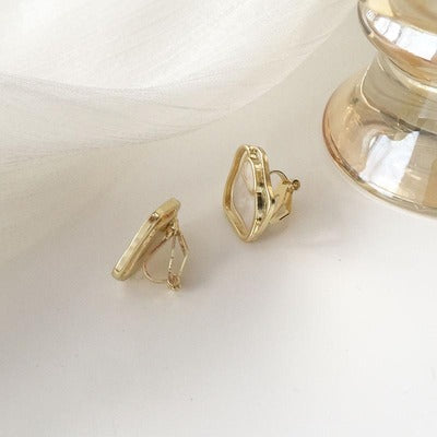 1 Pair Simple Style Geometric Alloy Plating Women's Ear Studs