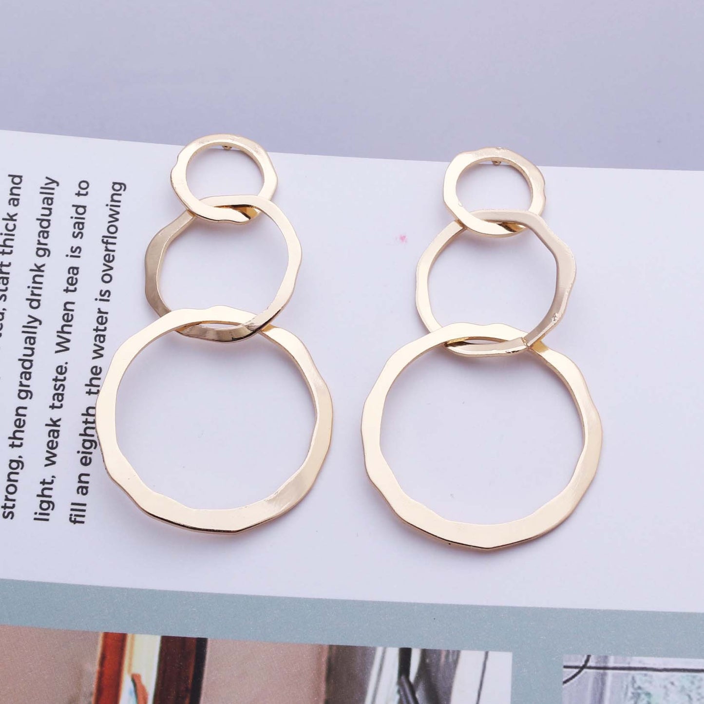 1 Pair Fashion Circle Alloy Plating Women's Drop Earrings