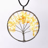 1 Piece Retro Leaf Natural Stone Crystal Handmade Pendant Necklace