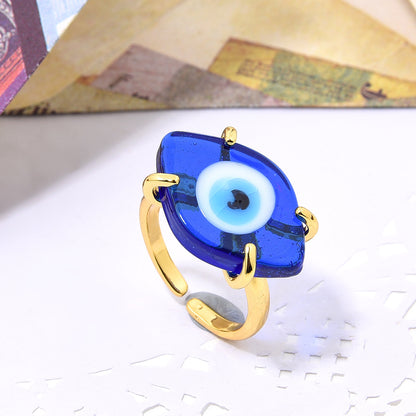 1 Piece Fashion Eye Glass Copper Plating Open Ring