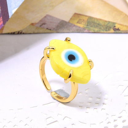 1 Piece Fashion Eye Glass Copper Plating Open Ring