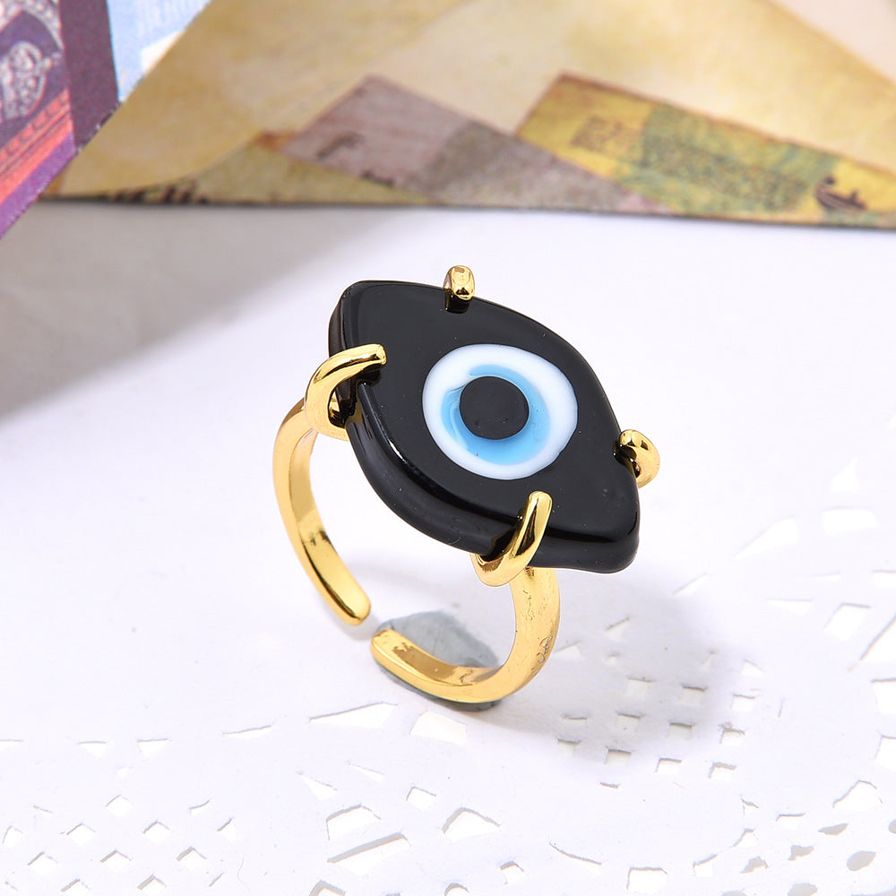 1 Piece Fashion Eye Glass Copper Plating Open Ring