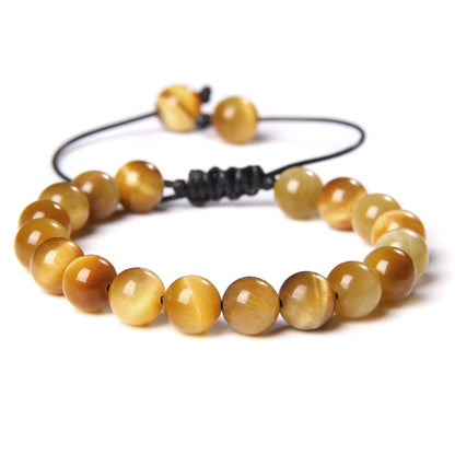 1 Piece Fashion Gradient Color Tiger Eye Beaded Bracelets