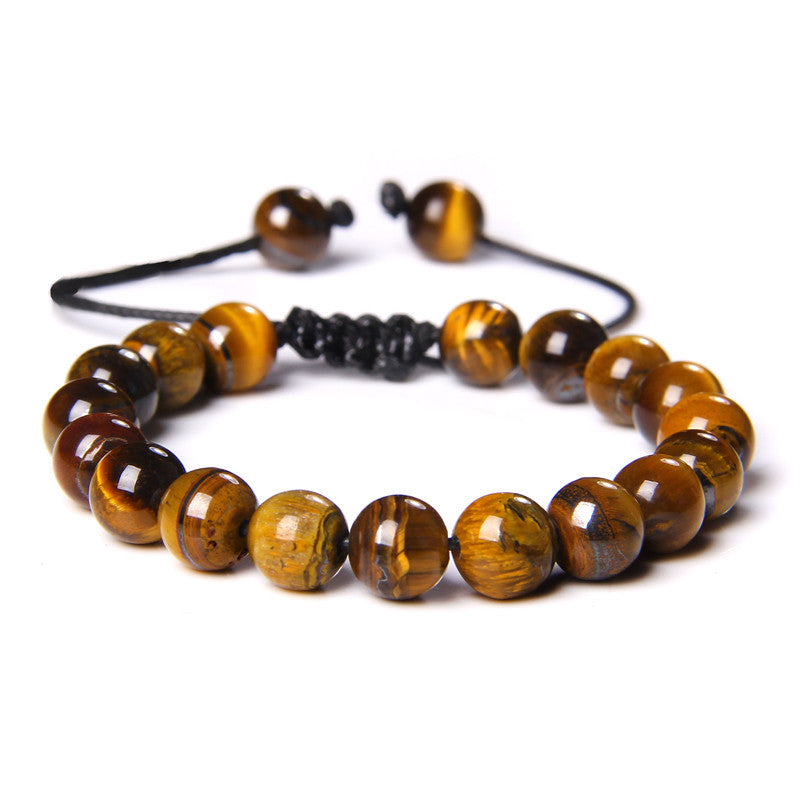 1 Piece Fashion Gradient Color Tiger Eye Beaded Bracelets