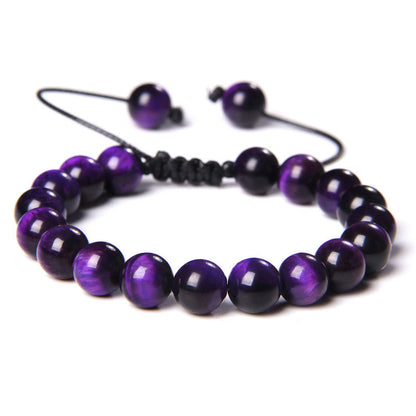 1 Piece Fashion Gradient Color Tiger Eye Beaded Bracelets