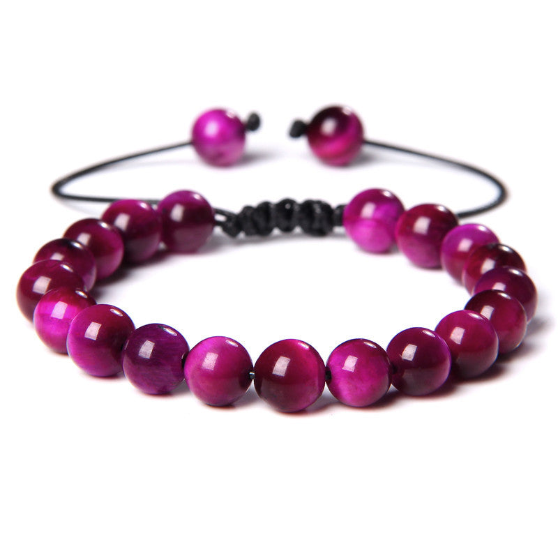 1 Piece Fashion Gradient Color Tiger Eye Beaded Bracelets