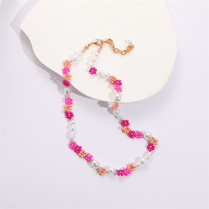 1 Piece Fashion Flower Seed Bead Plating Women's Necklace