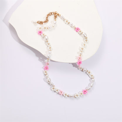 1 Piece Fashion Flower Seed Bead Plating Women's Necklace