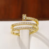 1 Piece Fashion Geometric Copper Inlay Zircon Rings