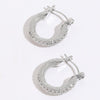 1 Pair Simple Style Round Copper Plating Inlay Zircon Hoop Earrings