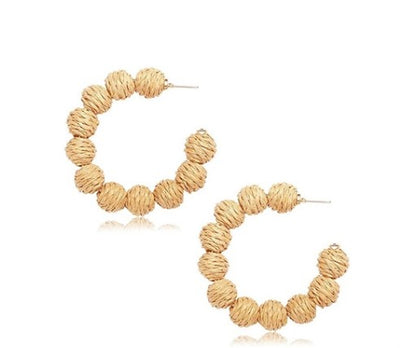 1 Pair Fashion Flower Rattan Handmade Women's Drop Earrings