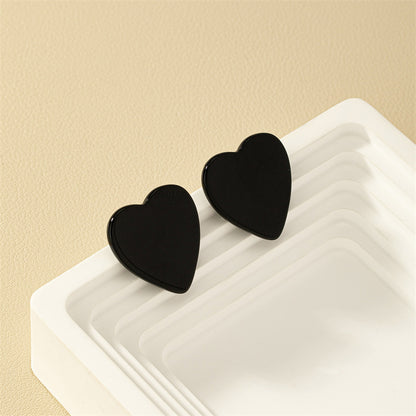 1 Pair Fashion Simple Style Heart Shape Arylic Women's Ear Studs